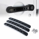 3 piece set brushed aluminum door handle trim insert