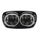 100w dual led headlight assembly w/angel eyes for 2004-2013 road glide