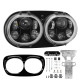 100w dual led headlight assembly w/angel eyes for 2004-2013 road glide