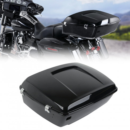 USA ONLY 13.7" King Vivid Black Pack Motorcycle Trunk For Harley Davidson Touring 2014-Later