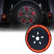 smoked 14" 3rd brake wheel tire led lamp rear decoration light for jeep wrangler jk