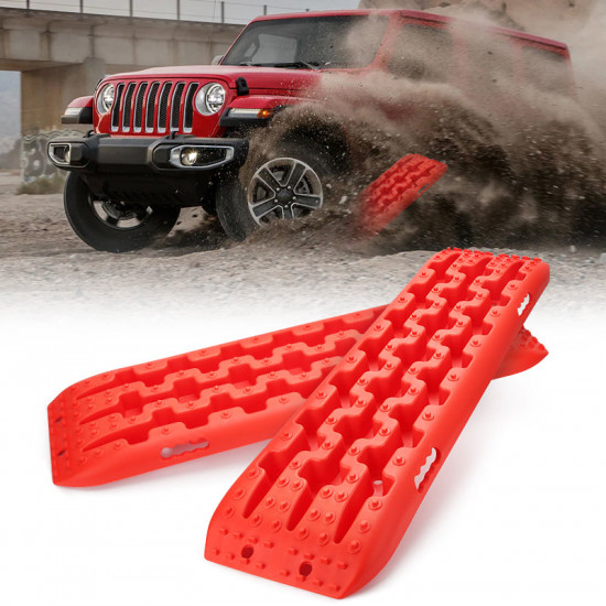 recovery traction boards tracks mat for off-road truck, cars, sand, snow, mud