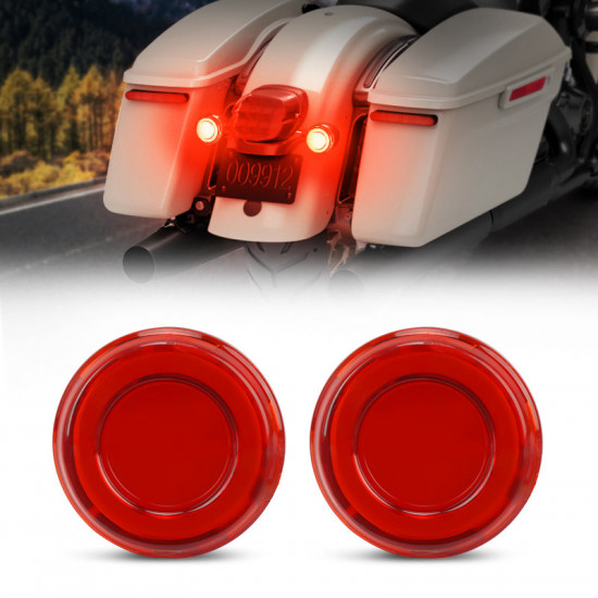 2'' 1157 dual contact front led turn signal with drl & rear red led brake lights with red turn signals