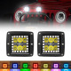 2pcs 18w led spot work light w/ rgb halo ring rf remote control