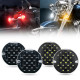 3 1/4" led front turn signal lights & red emark dot rear led turn signals for softail classic flstc and touring models