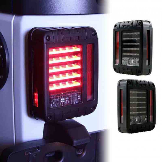 spartan led tail lights for jeep wrangler jk jku 2007 - 2018