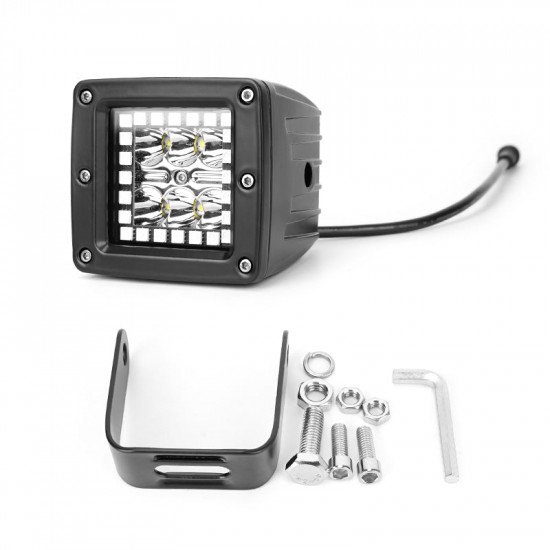 3" rgb halo square led work light with bracket for 2014-later toyota 4runner