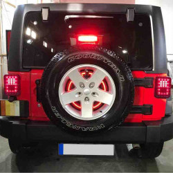 smoked 3rd led replacement brake light for 07-18 jeep wrangler