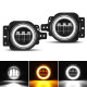 4-in-1 controlled 9'' jeep halo headlights & fog lights with drl for 2018-later jeep wrangler jl & gladiator jt