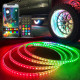 4pcs 15.5 inch dual side chasing rgb led wheel rim light kit with turn signal and brake function