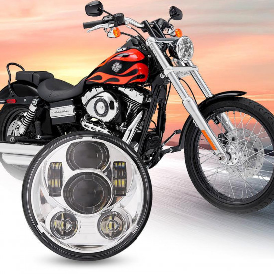 5 3/4 5.75 inch led projection headlight with hi/lo beam for harley davidson and indian motorcycle