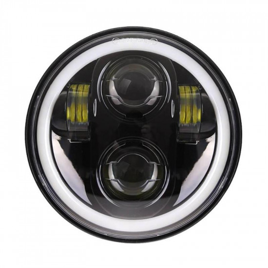 5.75'' led headlight with drl white halo angel eyes