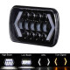 5x7 inch square led headlamp with arrow angel eyes drl turning replaces h6054