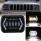 5x7 inch square led headlamp headlight with arrow angel eyes drl turning replaces h6054