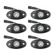 white/blue 6 pcs cree led rock light kits