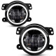 jk led bundle | 7" 80w headlights with drl and turn signals, 4" halo fog lights, front & fender turn signals