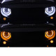 7 inch 80w jeep headlights with drl and turn signal lights & 4'' 30w cree led halo fog light