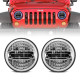 7 inch led headlight with white and blue halo drl high low beam for 1997+ jeep wrangler jk/tj/cj/lj/jl & gladiator jt