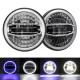 7 inch led headlight with white and blue halo drl high low beam for 1997+ jeep wrangler jk/tj/cj/lj/jl & gladiator jt