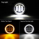 4-in-1 controlled 7'' led halo headlights and 4'' cree led halo fog lights with turn signals for jeep wrangler jk