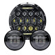 7 inch 75w led headlight & spot passing lights & bracket combo