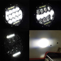 7 inch 75w led headlight & spot passing lights & bracket combo