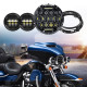 7 inch 75w led headlight & spot passing lights & bracket combo