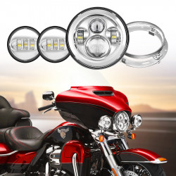 7" led headlight + 4.5" fog passing lights with bracket ring	