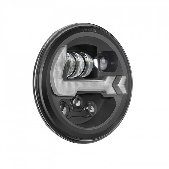 7" led headlights with drl & turn signals & red mood lights for 1997-later jeep wrangler