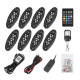 8 pcs rgb led rock lights with bluetooth app and remote control for bronco