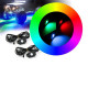 8 pcs bluetooth multi-color rgb led rock lights