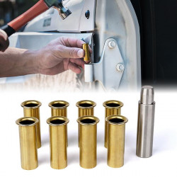 8pc replacement door hinge bushing set with removal tool for 2007+ jeep wrangler 4 door jk jl