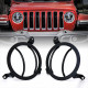 9 inch black steel headlight guards for 2018+ jeep wrangler jl & gladiator jt