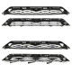 matte black front grill & led 4Runner raptor lights combo for 2014-later toyota 4runner