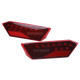 smoked red led tail lights rear break lamp for 14-15 polaris rzr 900