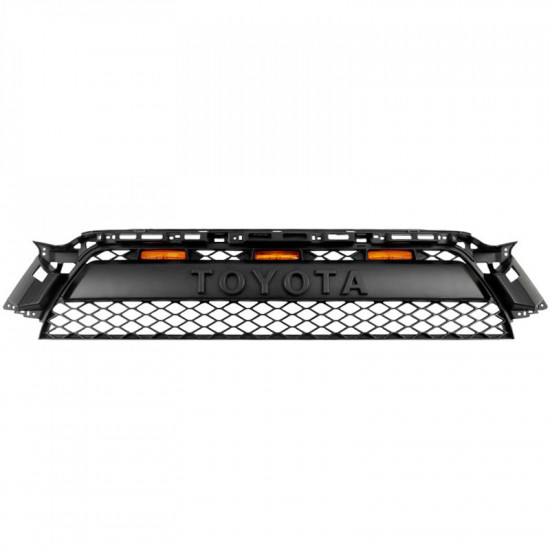 abs black front grill & led raptor lights combo for 2010-2013 toyota 4runner