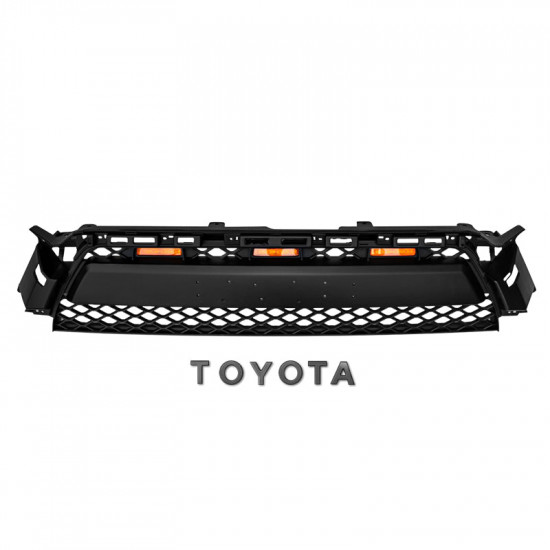 abs black front grill & led raptor lights combo for 2010-2013 toyota 4runner