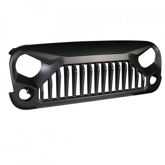 gladiator vader abs front angry grill matte black grille for jeep wrangler jk 07-18