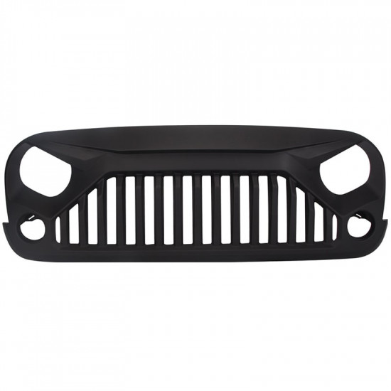 gladiator vader abs front angry grill matte black grille for jeep wrangler jk 07-18