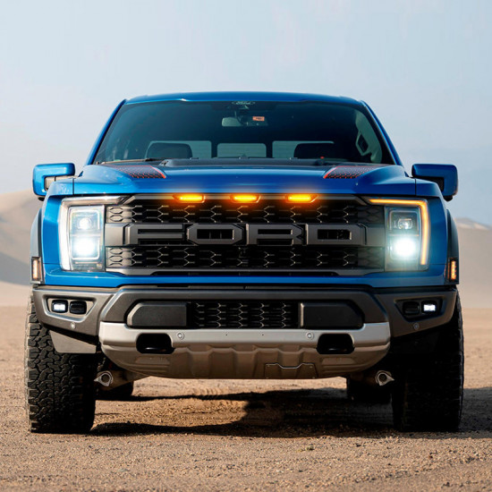 amber led grille lights assembly for 2022-2023 ford f150 raptor