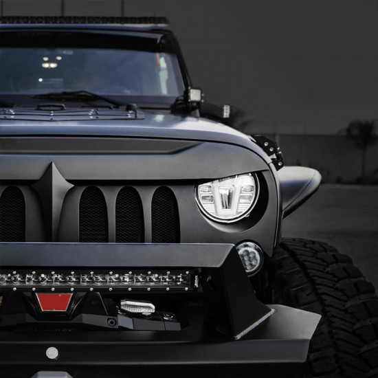 beast grille with steel mesh for 2007-2018 jeep wrangler jk