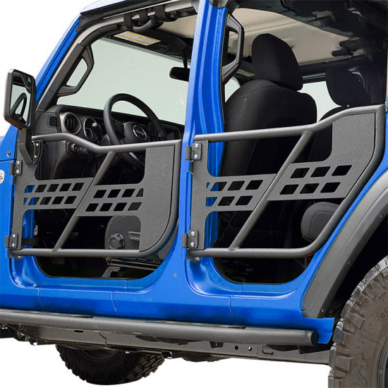 beast style jeep tube doors with side view mirror for 2018-later wrangler jl and gladiator jt