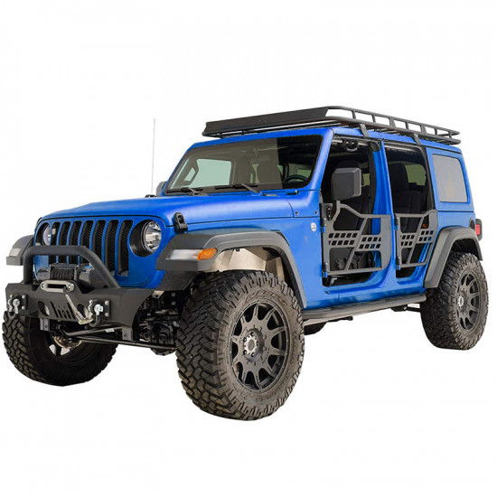 beast style jeep tube doors with side view mirror for 2018-later wrangler jl and gladiator jt