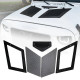 black cobra hood vents & louver for 07+ jeep wrangler jk