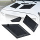 black cobra hood vents & louver for 07+ jeep wrangler jk