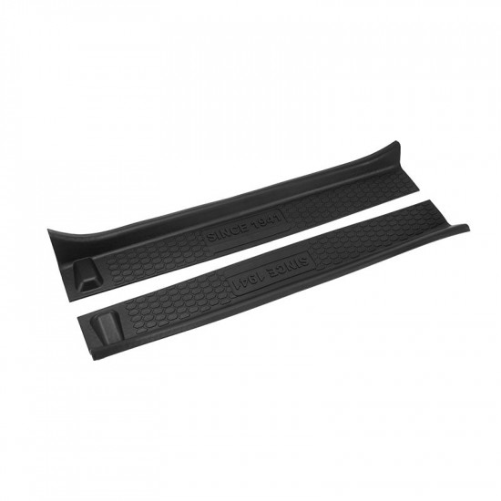 black rubber door sill guards kit for 2018-later jeep wrangler jl & gladiator jt 4 doors