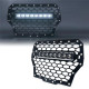 usa only black steel mesh grille with 14" c7 led light bar