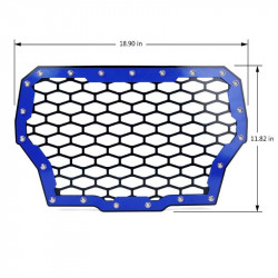 usa only blue steel mesh grille for 2017 polaris rzr turbo models