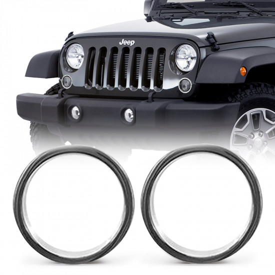 chrome front bezel cover for turn signal light 07-18 jeep wrangler jk