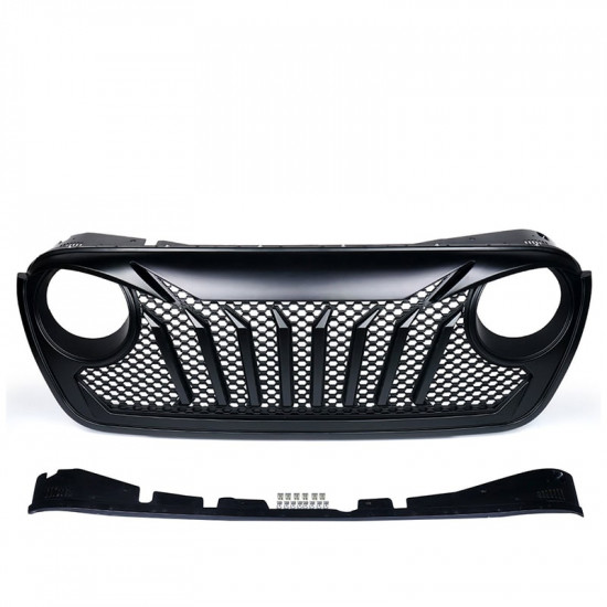 usa only diamondback series black grille for 2018-later jeep wrangler jl and jeep gladiator jt